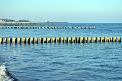 Testbuhnenfeld durchlässige Holzbuhnen Heiligenhafen Ostsee